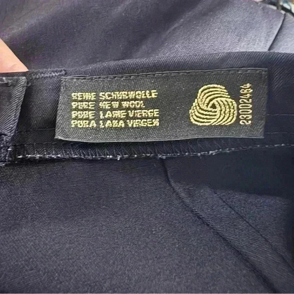 RARE Escada ELEMENTS Women’s Black PURE NEW Wool Wide Leg Pants | DE 38 or US 8 - Picture 10 of 13